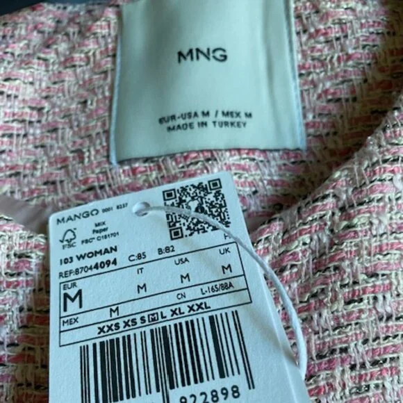 Mango Fitted tweed jacket/NEW - Picture 4 of 5